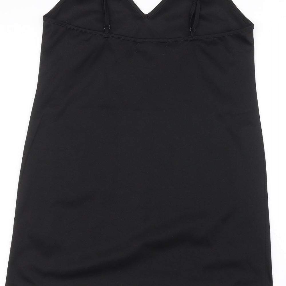 Womens UK Size 8 Fashion Union Black Basic T-Shirt