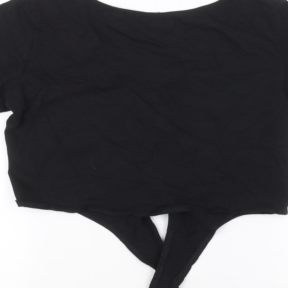 Womens UK Size 8 Brave Soul Black Basic Blouse