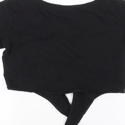 Womens UK Size 8 Brave Soul Black Basic Blouse