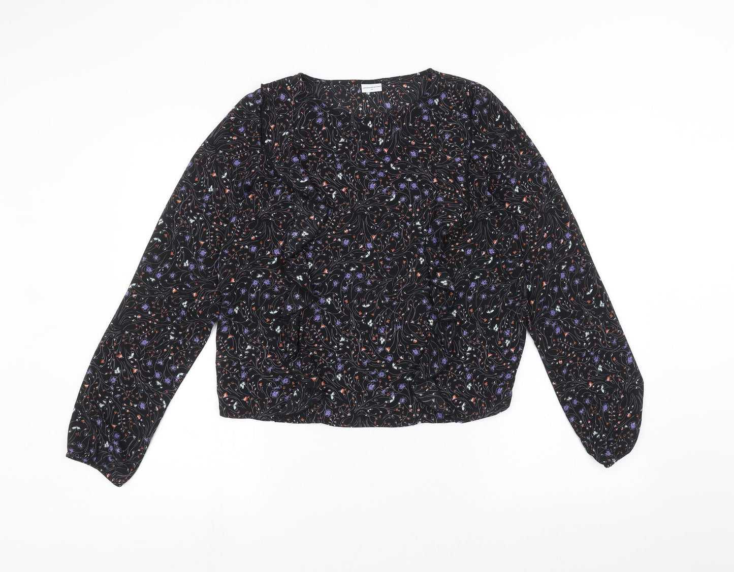 Womens UK Size 6 Jaqueline de Yong Black Basic Blouse