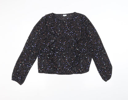 Womens UK Size 6 Jaqueline de Yong Black Basic Blouse