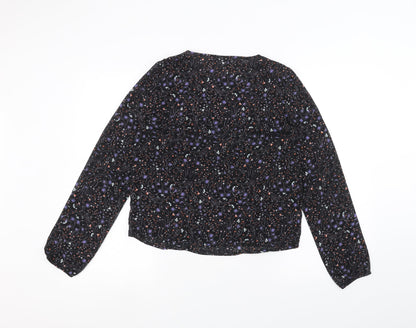 Womens UK Size 6 Jaqueline de Yong Black Basic Blouse