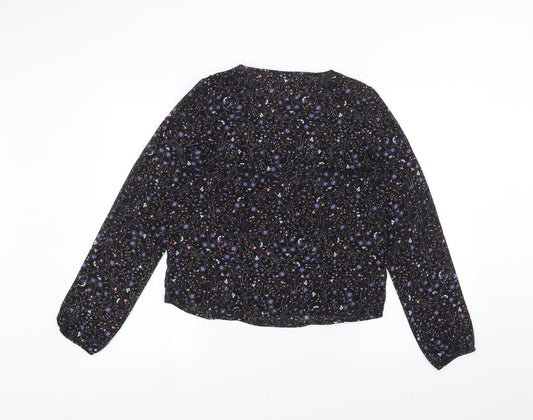 Womens UK Size 6 Jaqueline de Yong Black Basic Blouse