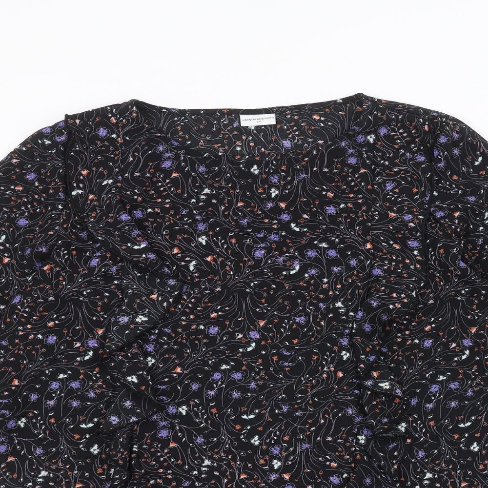 Womens UK Size 6 Jaqueline de Yong Black Basic Blouse
