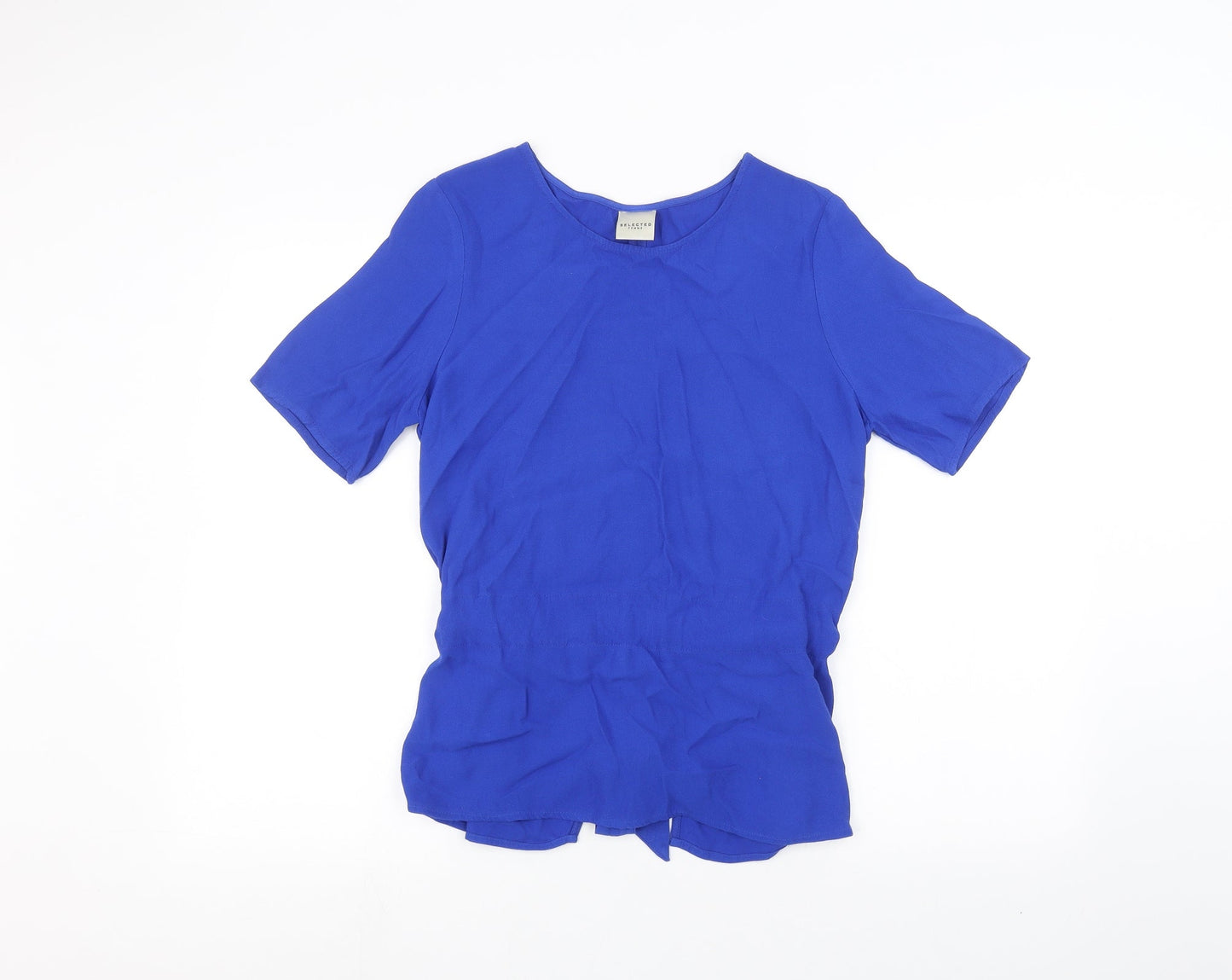 Womens UK Size 6 Selected Femme Blue Basic Blouse