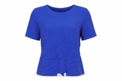 Womens UK Size 6 Selected Femme Blue Basic Blouse