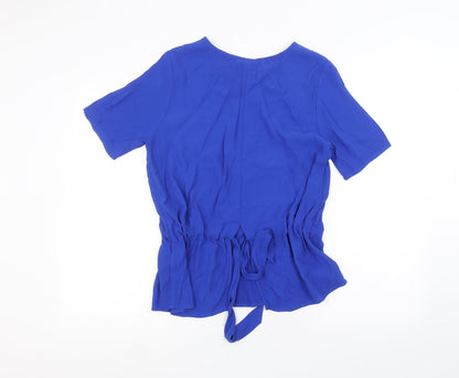 Womens UK Size 6 Selected Femme Blue Basic Blouse