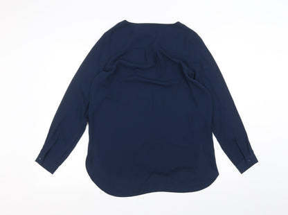 Selected Femme Womens Blue   Basic Button-Up Size 6