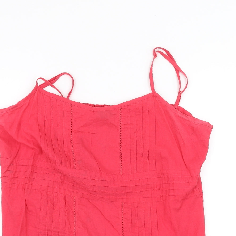 Womens UK Size 16 Dorothy Perkins Red Basic T-Shirt