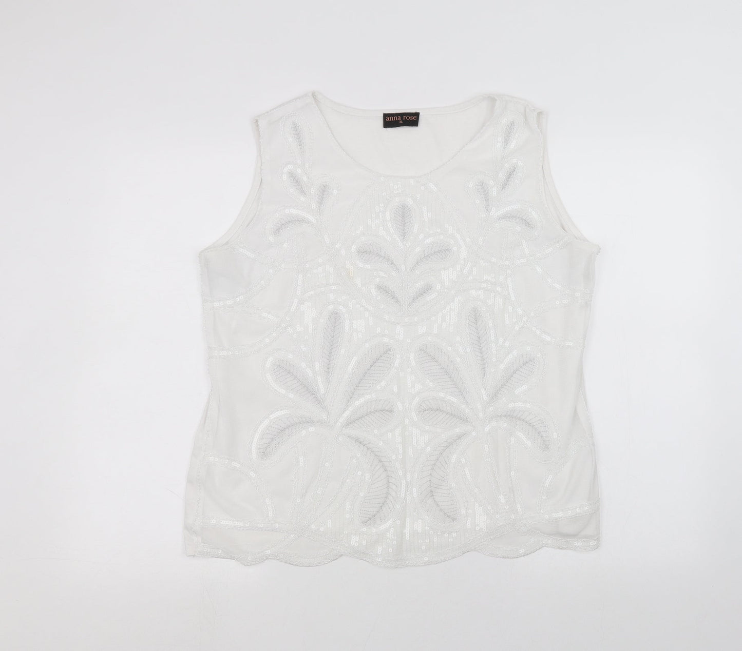 Womens UK Size XL anna rose White Basic T-Shirt