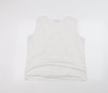 Womens UK Size XL anna rose White Basic T-Shirt