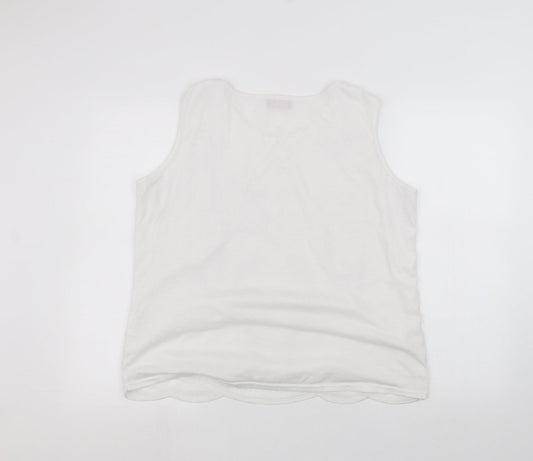 Womens UK Size XL anna rose White Basic T-Shirt