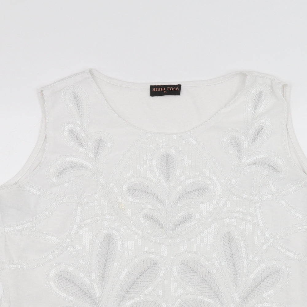 Womens UK Size XL anna rose White Basic T-Shirt