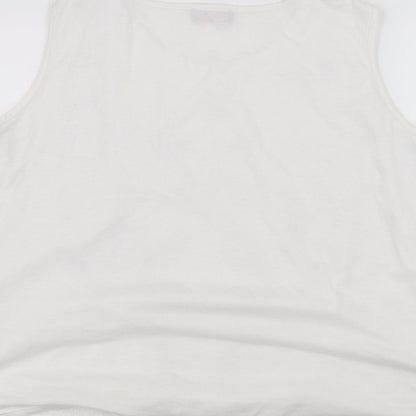 Womens UK Size XL anna rose White Basic T-Shirt