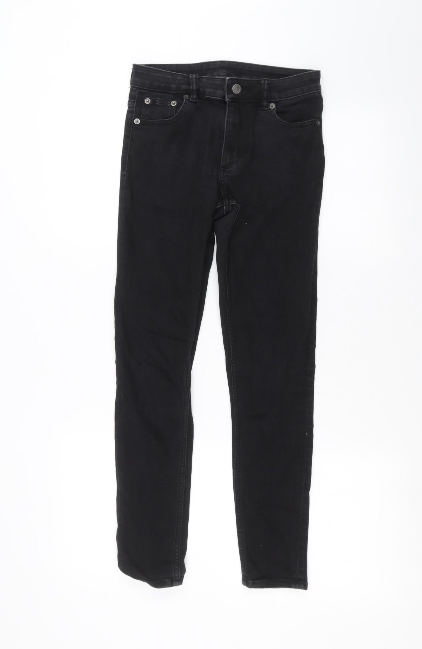 Womens UK Size 27 in Preworn Regular Fit Skinny Black Jeans
