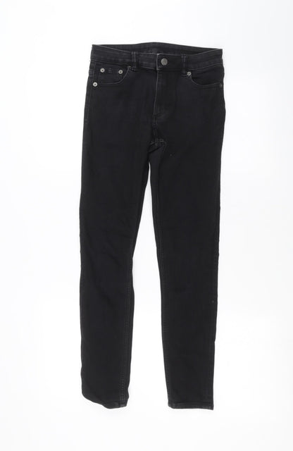 Womens UK Size 27 in Preworn Regular Fit Skinny Black Jeans