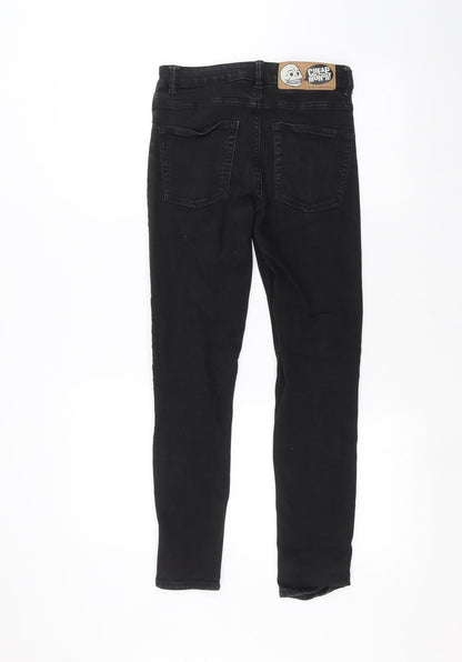 Womens UK Size 27 in Preworn Regular Fit Skinny Black Jeans