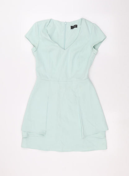 Womens UK Size 8 Topshop Blue Basic Blouse