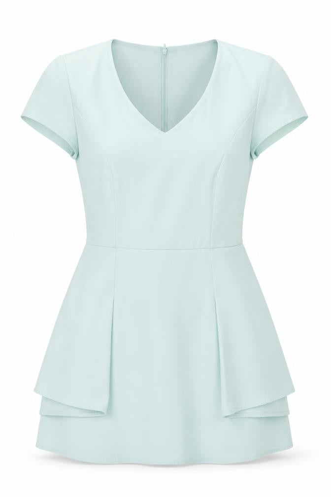 Womens UK Size 8 Topshop Blue Basic Blouse