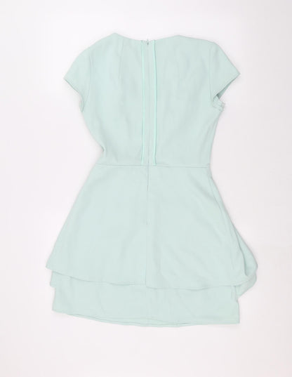 Womens UK Size 8 Topshop Blue Basic Blouse