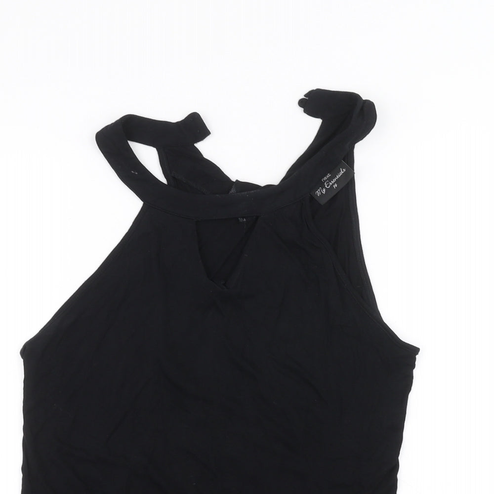 Womens UK Size 14 NEXT Black Basic T-Shirt