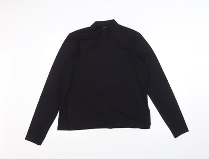 Womens UK Size M Preworn Black Basic T-Shirt