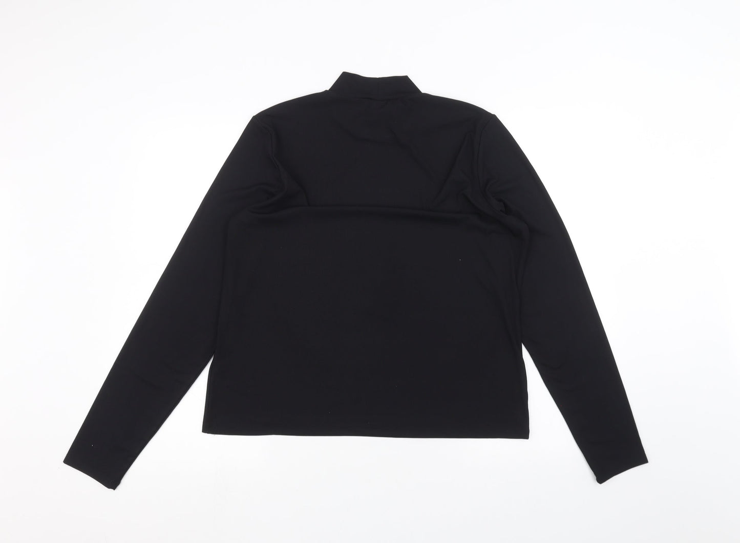 Womens UK Size M Preworn Black Basic T-Shirt