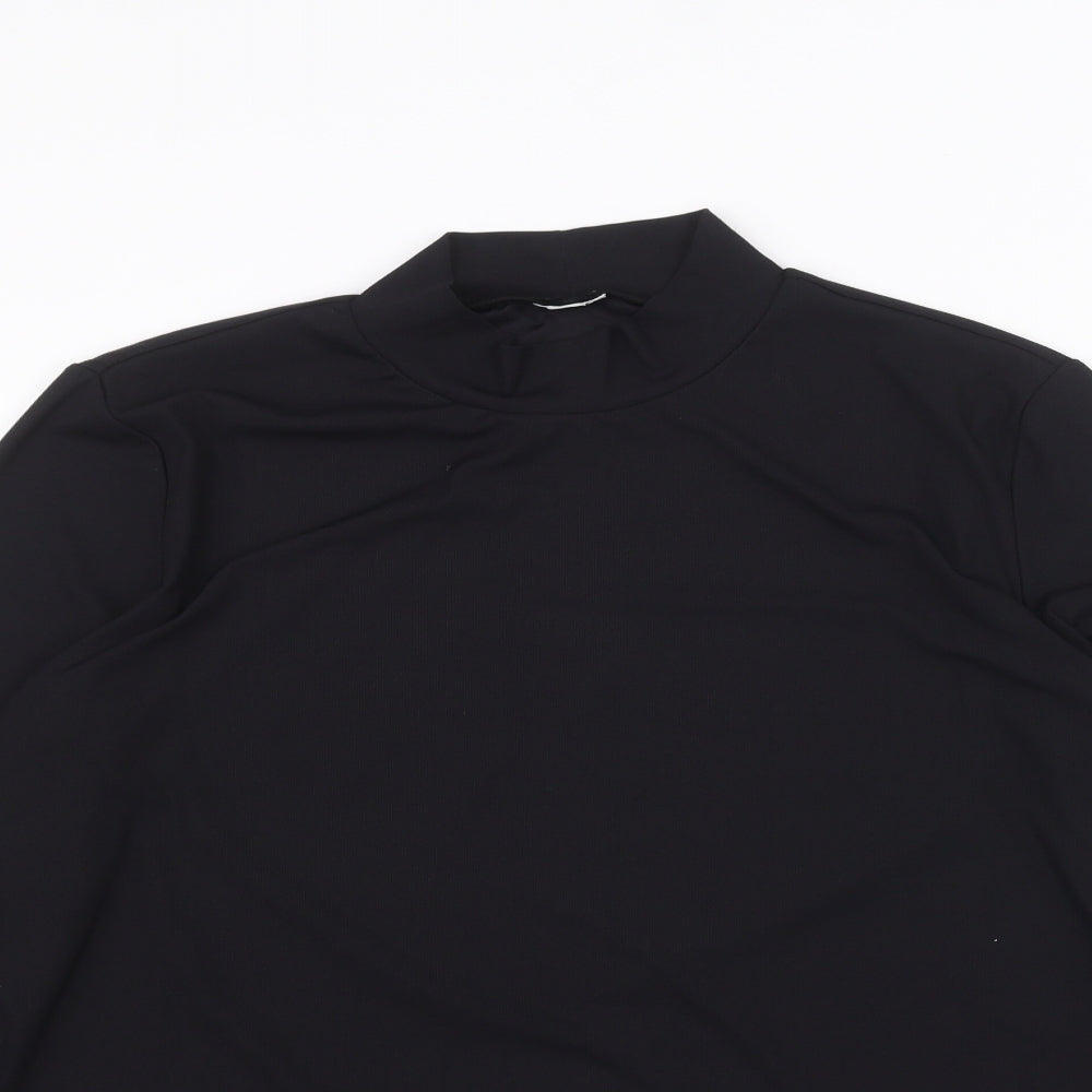 Womens UK Size M Preworn Black Basic T-Shirt