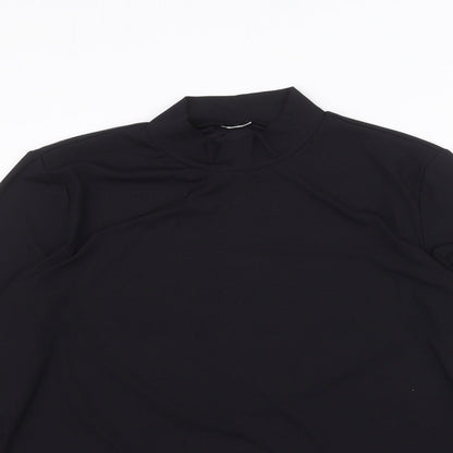 Womens UK Size M Preworn Black Basic T-Shirt