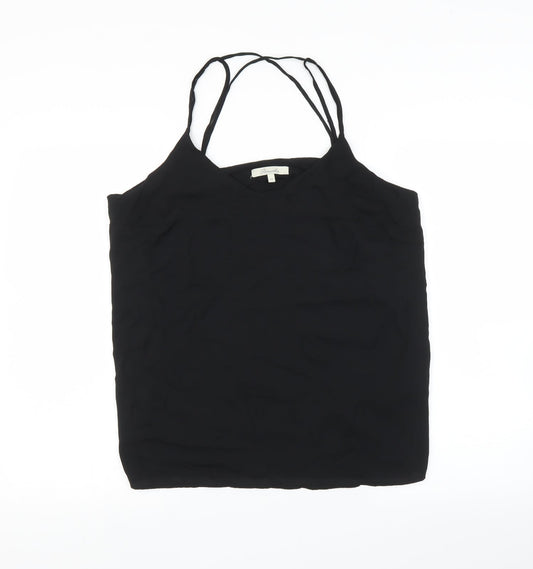 Womens UK Size 14 Peacocks Black Camisole T-Shirt