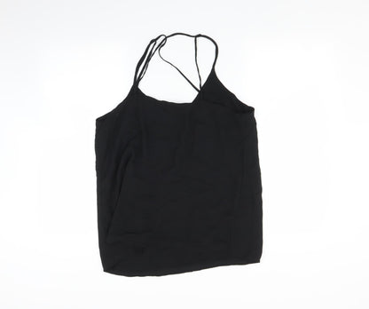 Womens UK Size 14 Peacocks Black Camisole T-Shirt