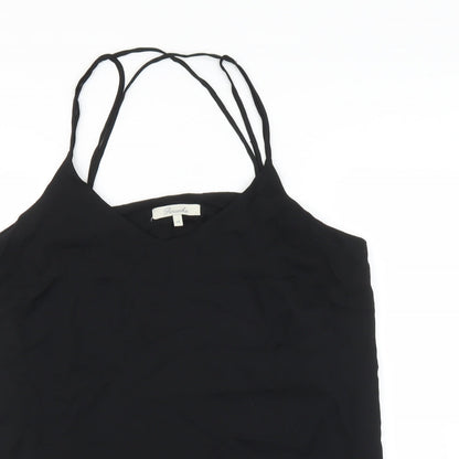 Womens UK Size 14 Peacocks Black Camisole T-Shirt