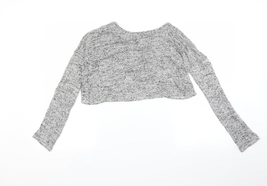 Womens UK Size XS H&M Grey Basic T-Shirt