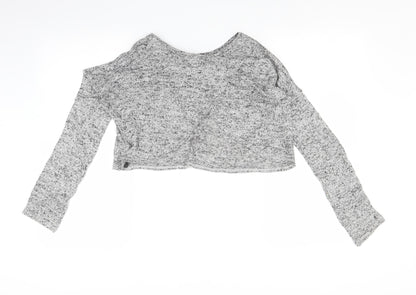Womens UK Size XS H&M Grey Basic T-Shirt