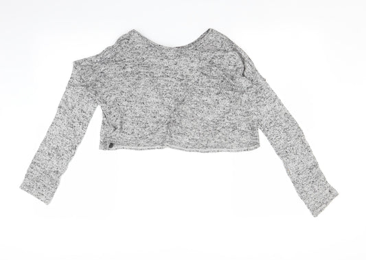 Womens UK Size XS H&M Grey Basic T-Shirt