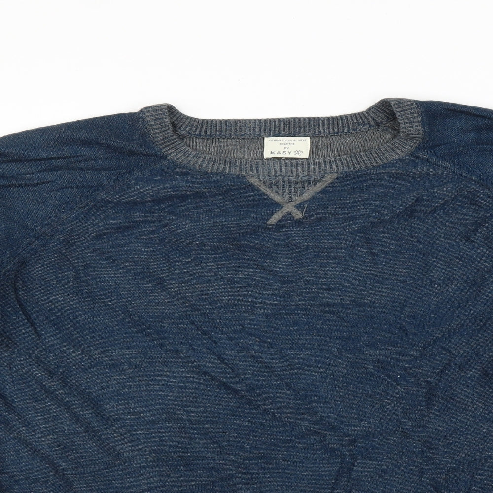 Easy Mens Blue   Pullover Jumper Size XL