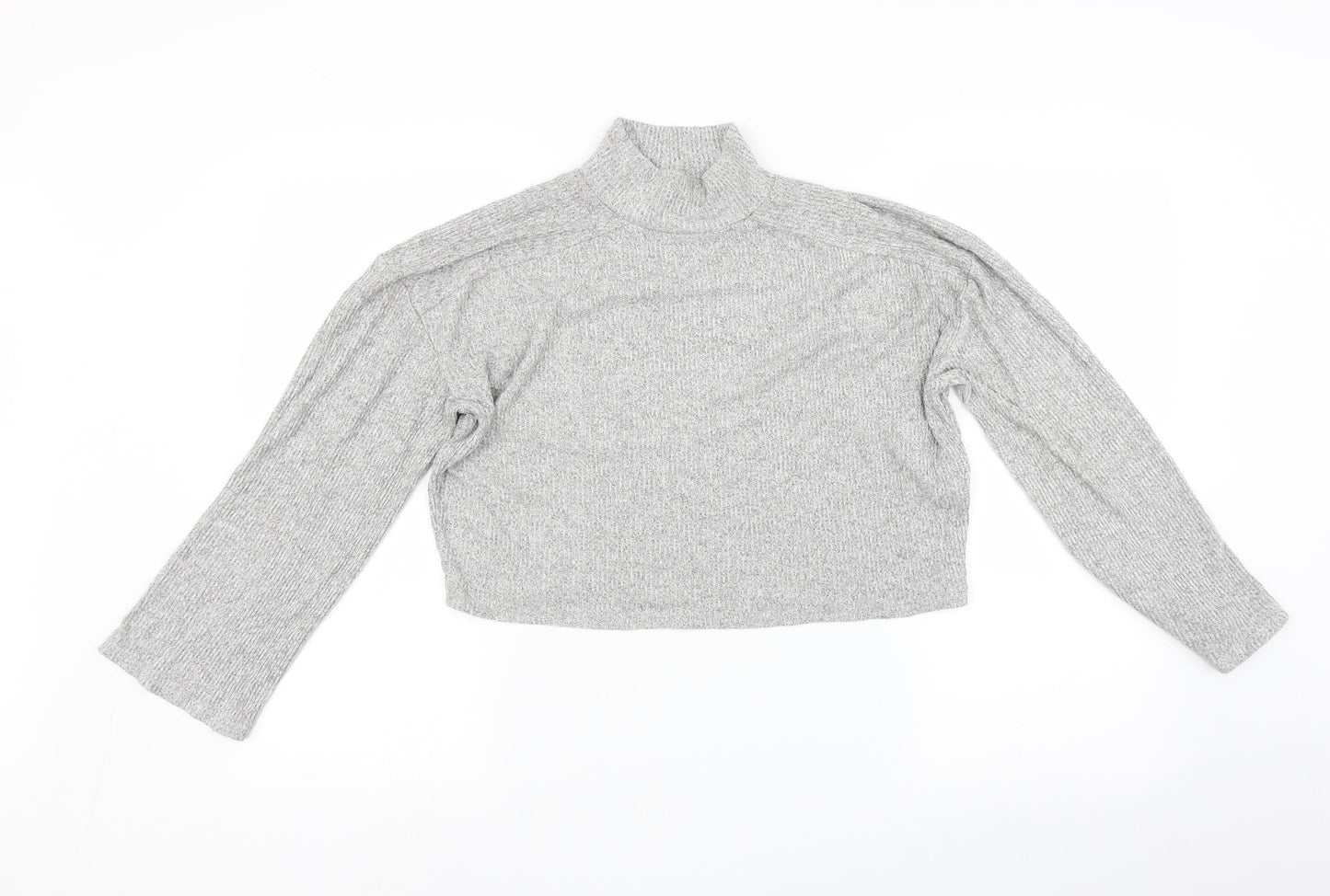 Womens UK Size S Topshop Grey Basic T-Shirt