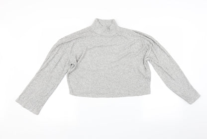 Womens UK Size S Topshop Grey Basic T-Shirt