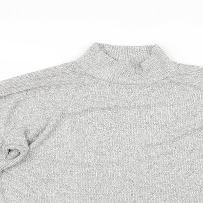 Womens UK Size S Topshop Grey Basic T-Shirt