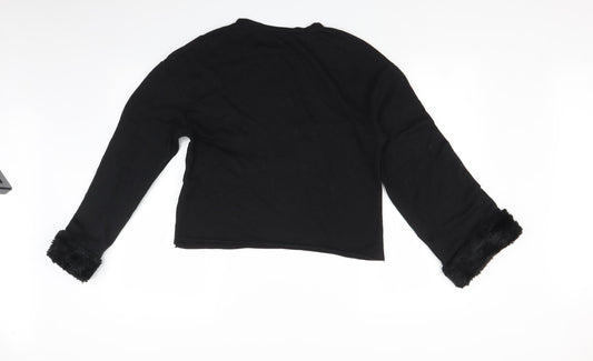 Womens UK Size S Zara Black Pullover Jumper