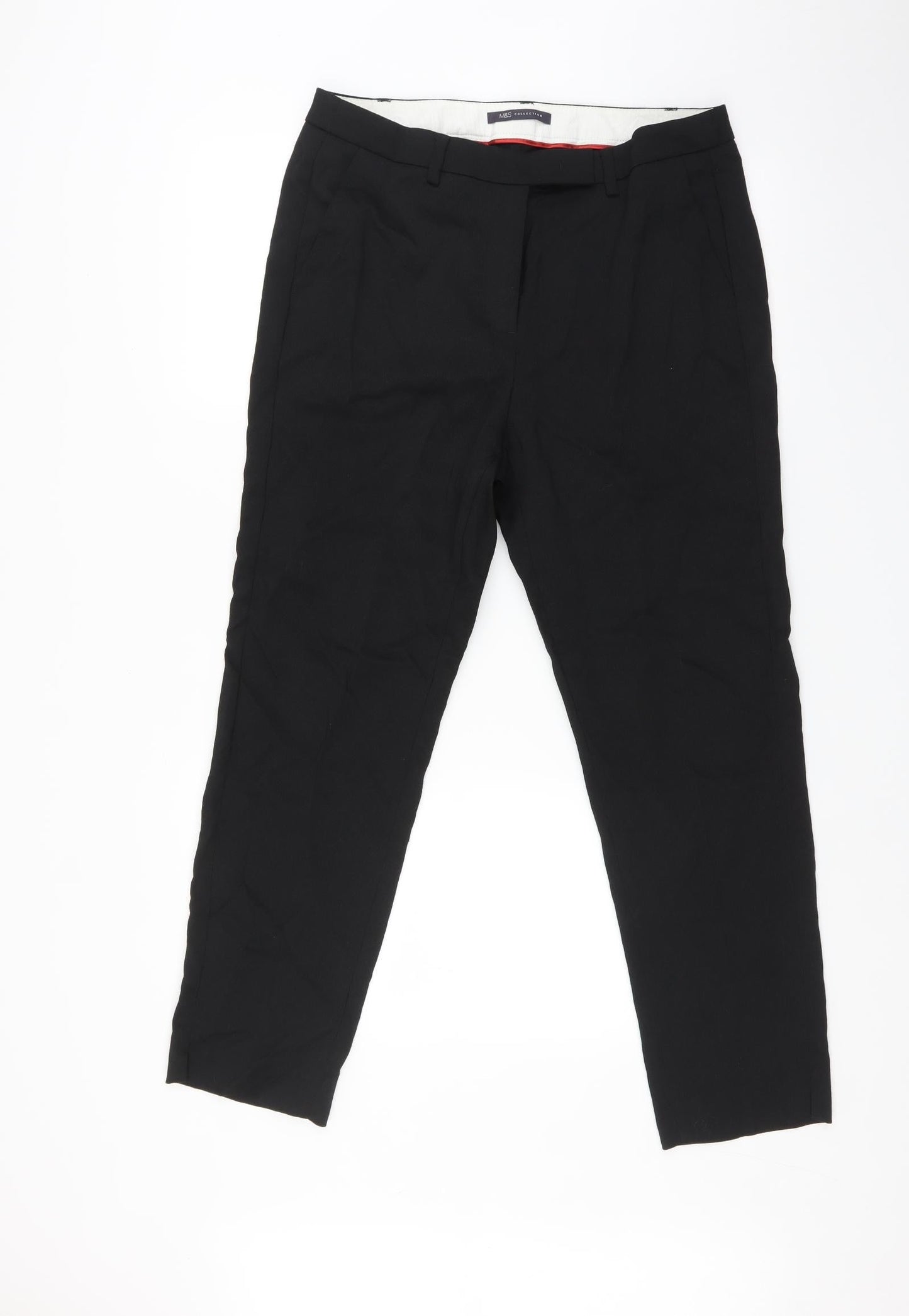 Womens UK Size 14 Marks and Spencer Regular Fit  Black Trousers