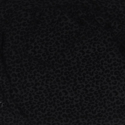 Womens UK Size 10 TU Black Basic Button-Up