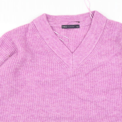 Womens UK Size S Marks and Spencer Purple Pullover Jumper