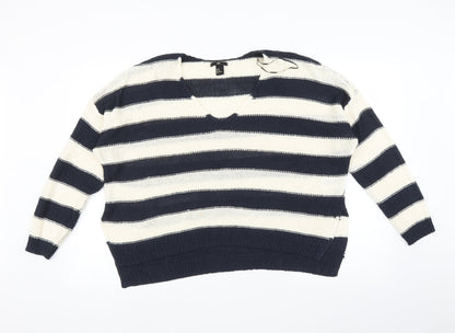 Womens UK Size M H&M Multicoloured Pullover Jumper