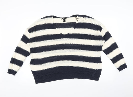Womens UK Size M H&M Multicoloured Pullover Jumper