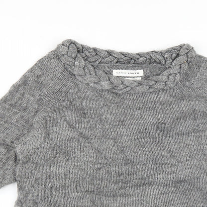 native Youth Womens Grey   Pullover Jumper Size M