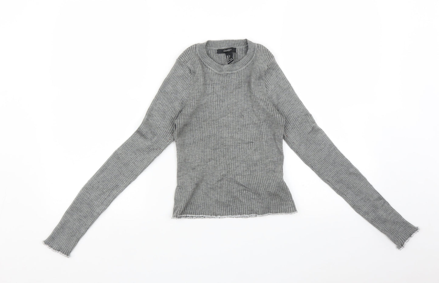 FOREVER 21 Womens Grey    T-Shirt Size L