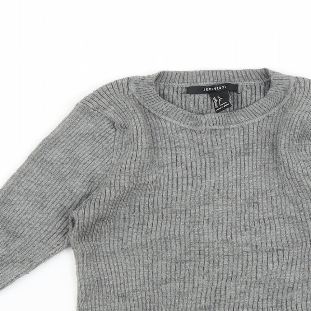 FOREVER 21 Womens Grey    T-Shirt Size L