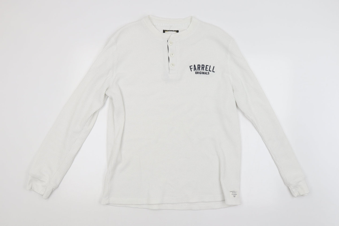 Farrell Mens White Check  Pullover Jumper