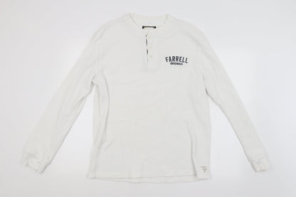 Farrell Mens White Check  Pullover Jumper